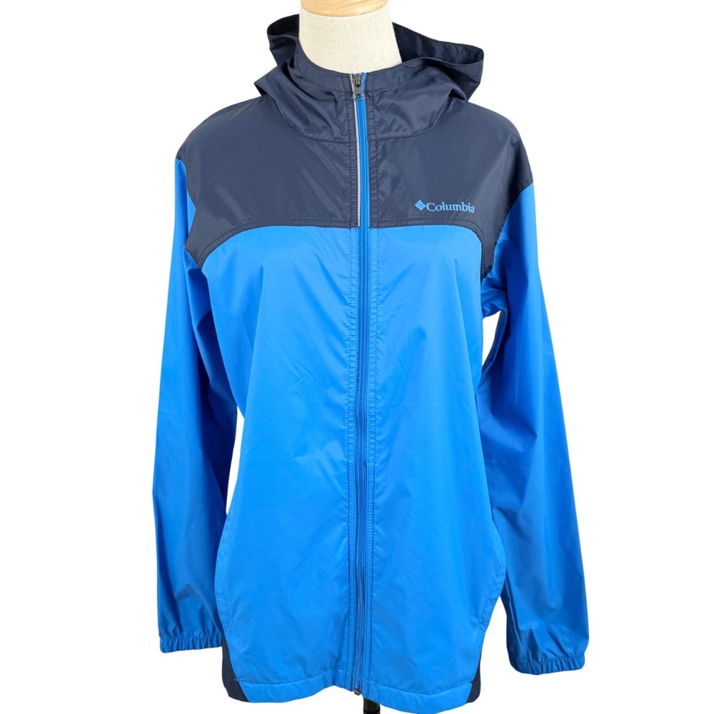 Columbia Glennaker Youth XL Windbreaker Rain Jacket‎ Hooded Mesh Lined